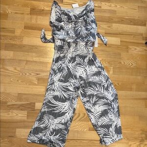 Emma & Michele Black and White Jumpsuit